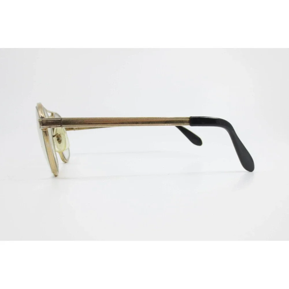 Titmus Z87 Vintage Eyeglasses Gold Tone Double Bridge Oval Frames 5 1/2 Mens